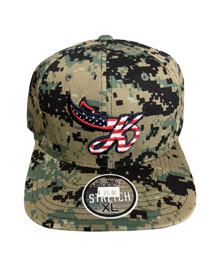 Embroidered USA "K" Camo Curved Cap