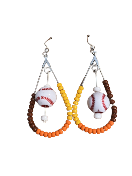 Jackrabbits Colors Baseball Earrings