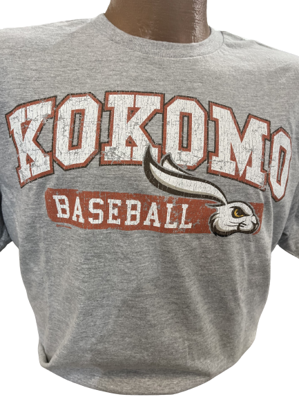 "Kokomo Baseball" Grey Short Sleeve T-Shirt