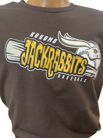 Youth "Kokomo Jackrabbits Baseball" Brown Short Sleeve T-Shirt