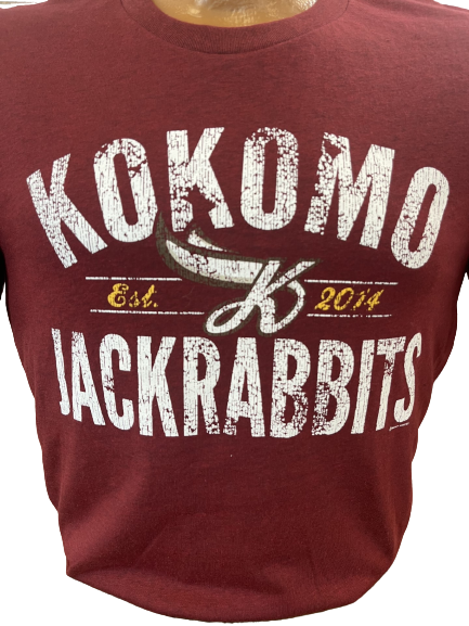 "Est. Kokomo Jackrabbits" Maroon T-Shirt